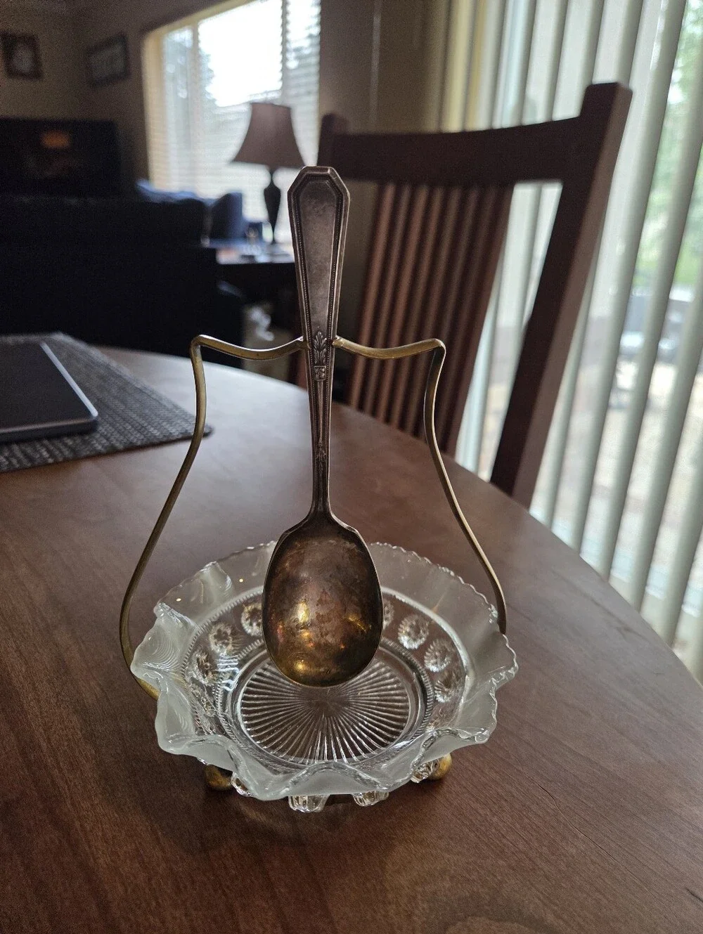 English Silver-plated Jam Server With Spoon